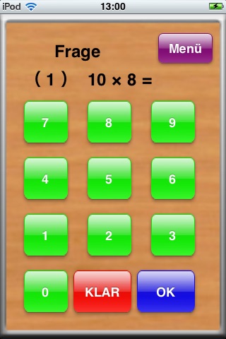 Multiplication 20×20 screenshot 2