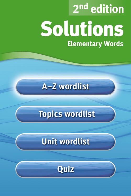 Solutions 2nd edition Elementary Words