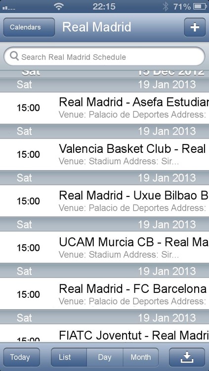 Fixtures for ACB Basketball Spain screenshot-3