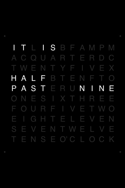 TIME IN WORDS - QLOCKTWO