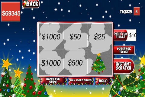 Awesome Christmas Instant Lotto Scratchers Ticket Game: Play for Free and Win a Big Jackpot! Feeling Lucky? screenshot 3