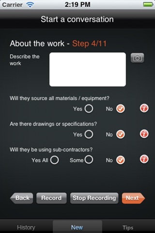 Tradesman Conversation Recorder by TrustMark screenshot 3