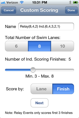 Swim Meet Scoring Plus screenshot 4