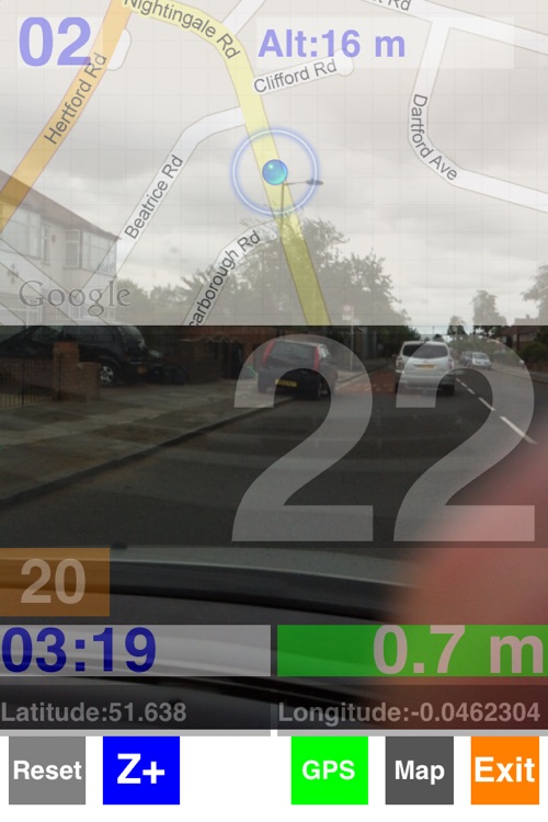 Speedometer with Video Camera with Speed/Time Info