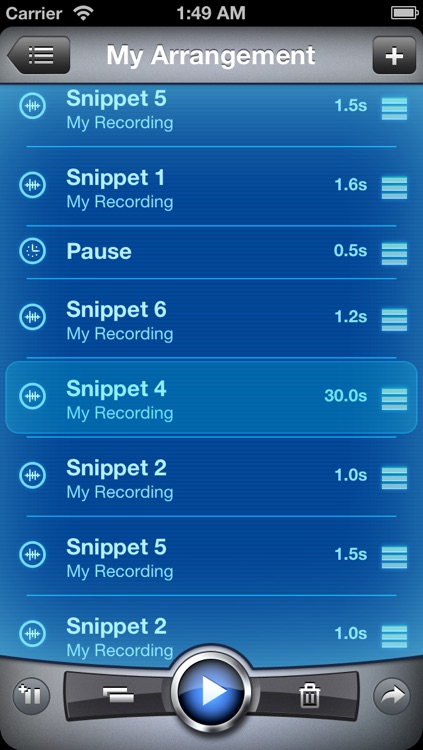Recorder & Editor ~ iSaidWhat?! ~ Share audio to Twitter, Facebook, WiFi, Email, etc.