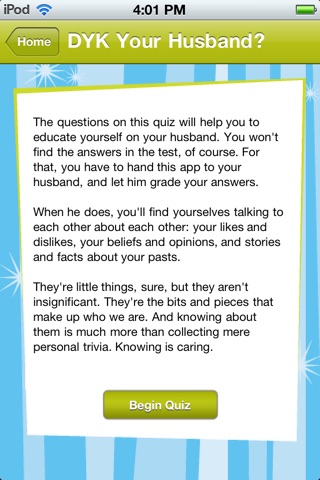 Do You Know Your Husband? Quiz screenshot 2