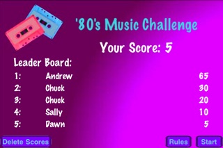 80's Music Challenge screenshot1