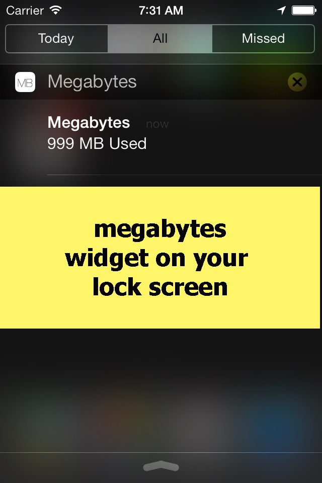 Megabytes - Cellular (3G/4G/LTE/GPRS/EDGE) data usage on your Home Screen / Lock screen / Notification Center & widget screenshot 2