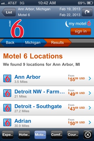 Frugal Hotel and Motel Finder screenshot 4