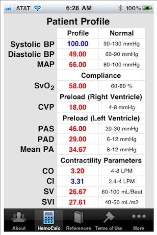 HemoCalc screenshot 4