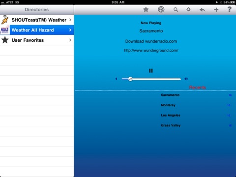 Weather Radio - iPad Edition screenshot 2