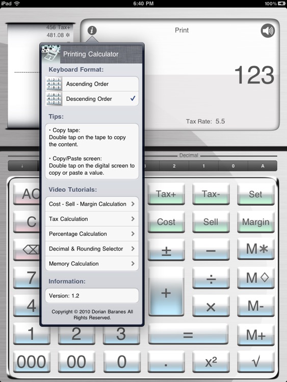 Printing Calculator