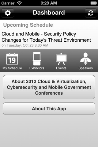 2012 Cloud & Virtualization, Cybersecurity and Mobile Government Conferences screenshot 2