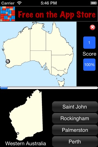 GeoProvCities - Identify the capital cities in Canada and Australia screenshot 3