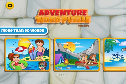 Word Learning Puzzle for Kids and Toddlers - Adventures, Pirates and Treasures screenshot 3