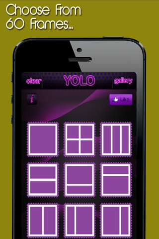 YOLO Insta-Collage Photo Frame Editor – Pic Editing for Instagram, Flickr, Social Media, Camera Roll FREE Edition screenshot 2