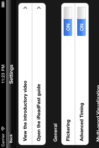 iReadFast for iPhone screenshot 3