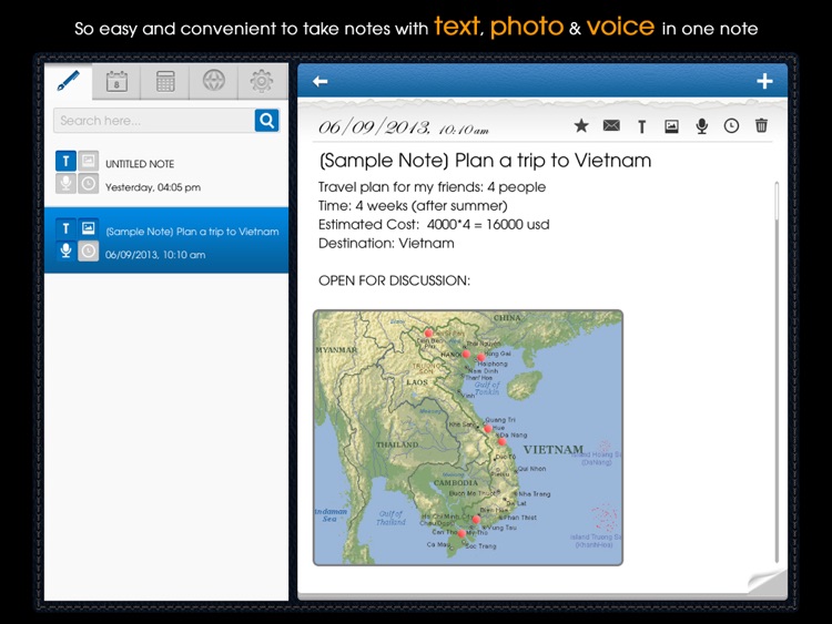 Tri Note Pro - Text, Photo, Voice in one note