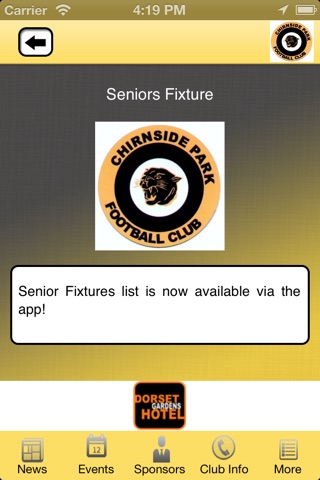 Chirnside Park Football Club screenshot 2