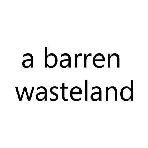 a barren wasteland iOS App