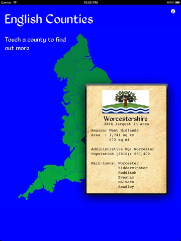 English Counties for iPad screenshot 2