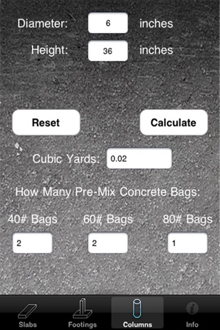 Concrete Calc Mobile Lite screenshot 3