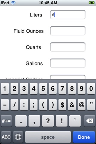 Volume Converter for the iPhone screenshot 2