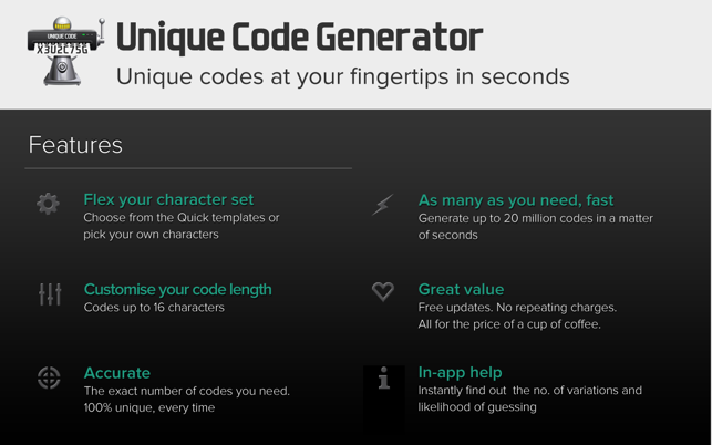 Unique Code Generator(圖2)-速報App