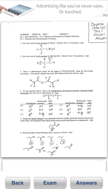 Organic Chemistry Test Bank Lite