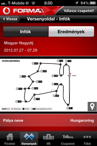 Forma 1 Vodafone screenshot 3