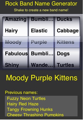 BandNamer (Rock Band Name Generator)