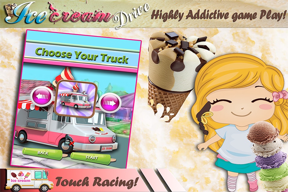IceCream Master Truck Sweet Race : Free Sweet game for girls and Boys screenshot 2