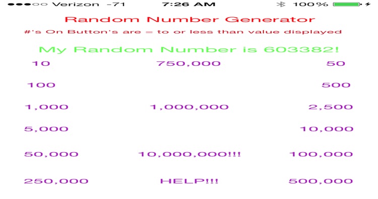 Extreme Random Number Generator