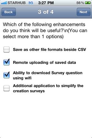 NUS mSurvey screenshot 4