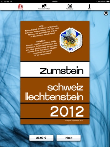 Zumstein, the catalogue for stamp collectors screenshot 2