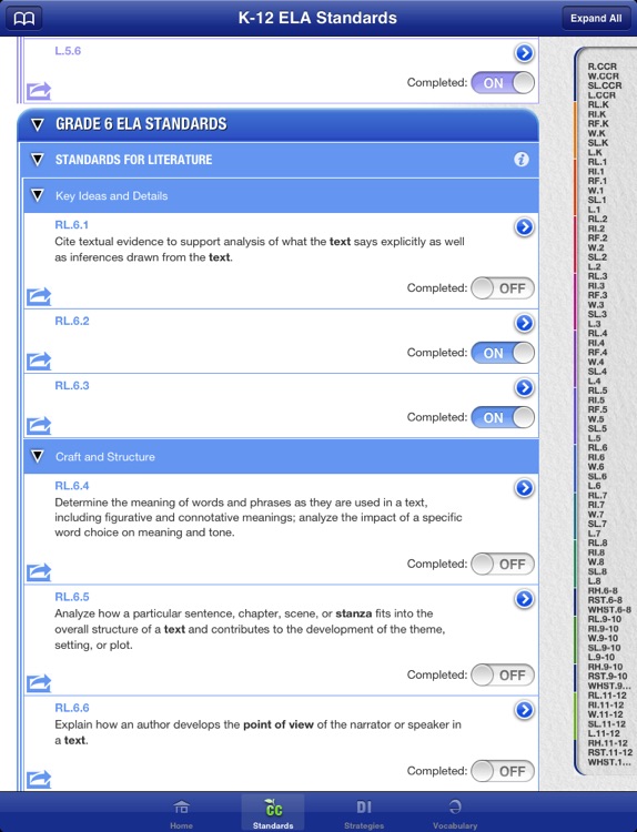 ELA K-12 Common Core Standards and Strategies