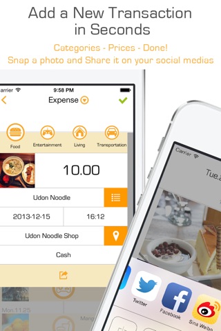 Wealthy! - Track expenses, take photo, and share at one step. screenshot 2