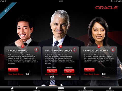 Oracle Business Intelligence Mobile Quiz App screenshot 2