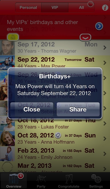 Birthdays+ Calendar for birthdays and more