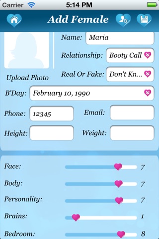 Hookup Tracker screenshot 2