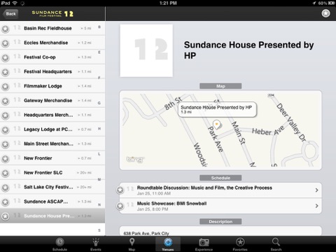 Sundance Film Festival 2012 for iPad screenshot 4