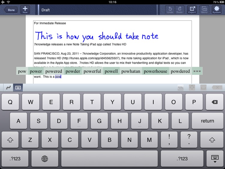 Smart Writing Tool - 7notes HD