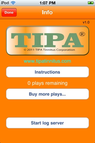Tipa Tinnitus Application screenshot 3