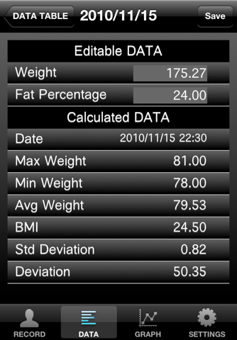 Weight Deviation FREE screenshot 3