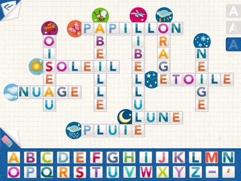 Kidschool : my first criss-cross puzzle in french LITE screenshot 2