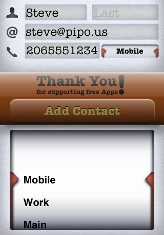 Contacts Fast Add