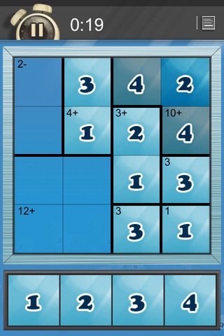 a blue yukendo - Sudoku / KenKen variant screenshot 3