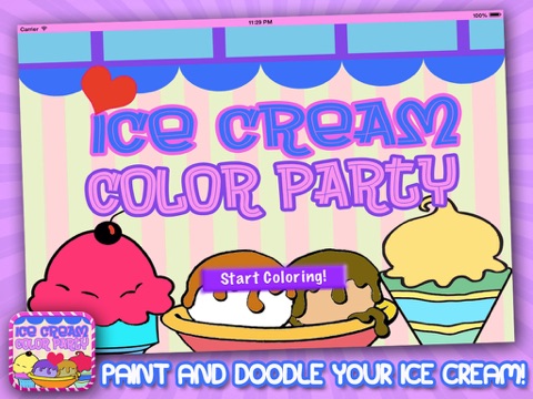 Ice Cream Color Party - Paint and Draw Doodle Book screenshot 2