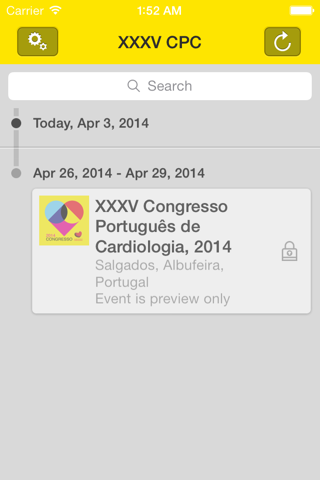 XXXV Congresso Português de Cardiologia, 2014 screenshot 2