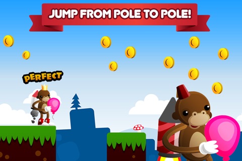 Funky Monkey Pole Jump Free screenshot 2